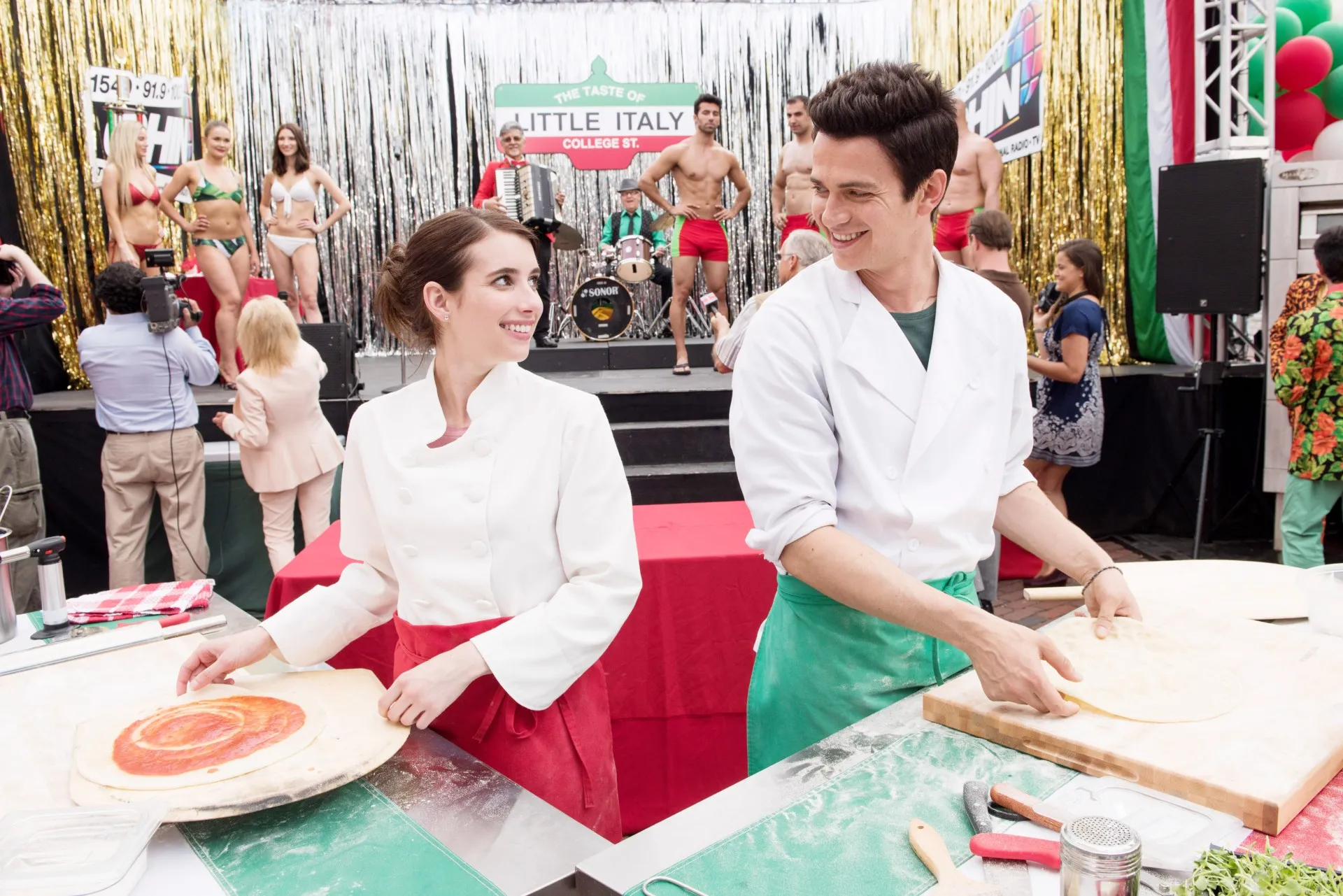 Emma Roberts and Hayden Christensen in Little Italy