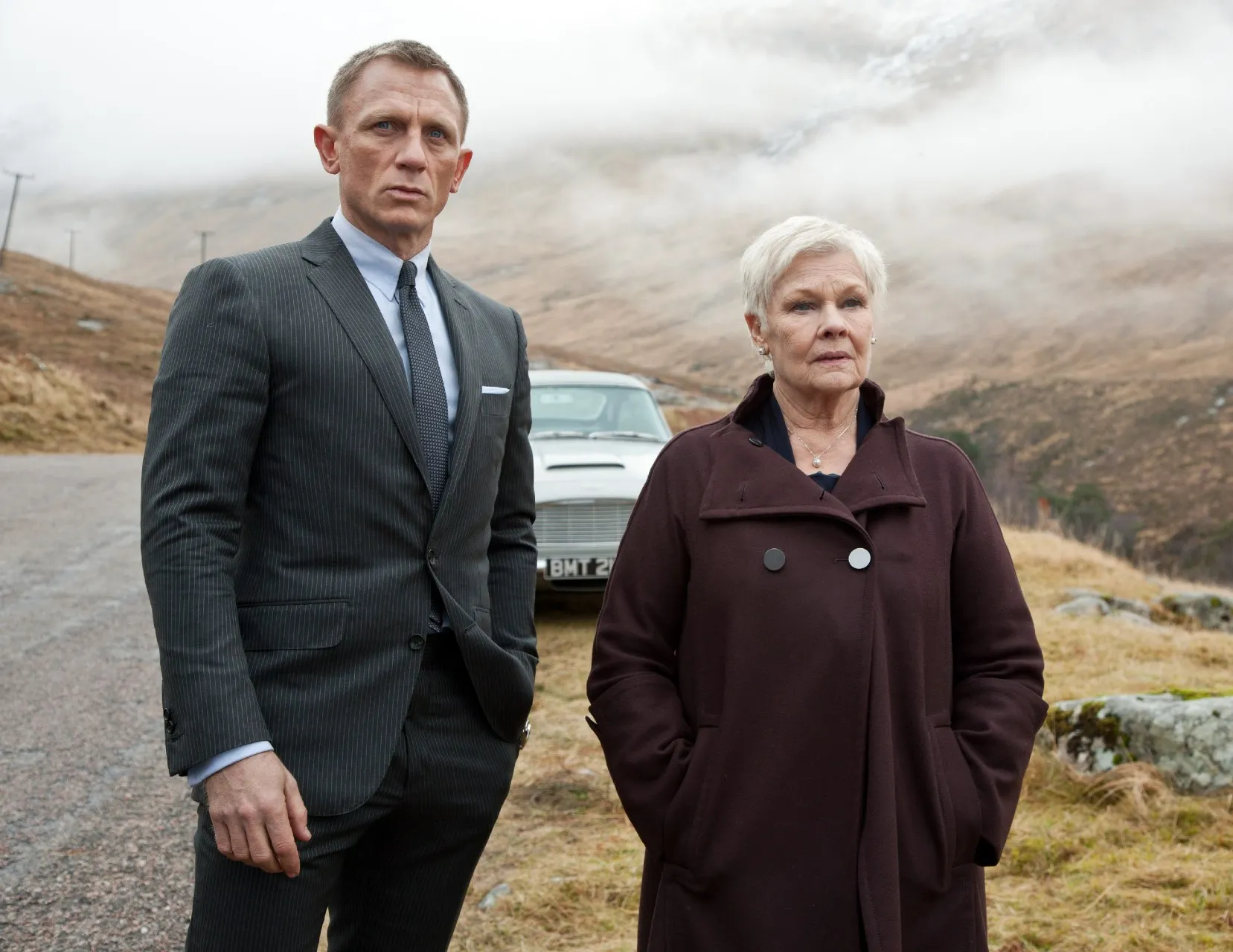 Daniel Craig as James Bond and Judi Dench in Skyfall