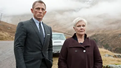 Daniel Craig as James Bond and Judi Dench in Skyfall