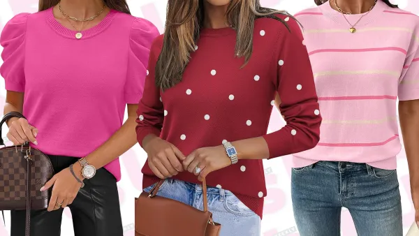 Pink, red and striped tops from Amazon