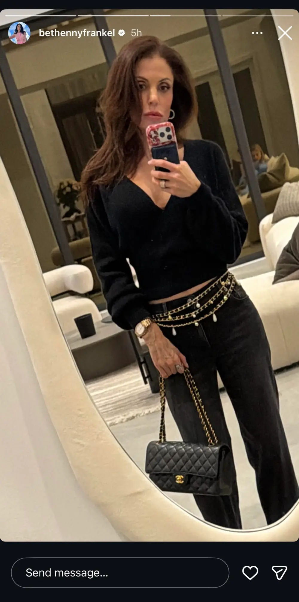 Bethenny Frankel Posing in Mirror Selfie 