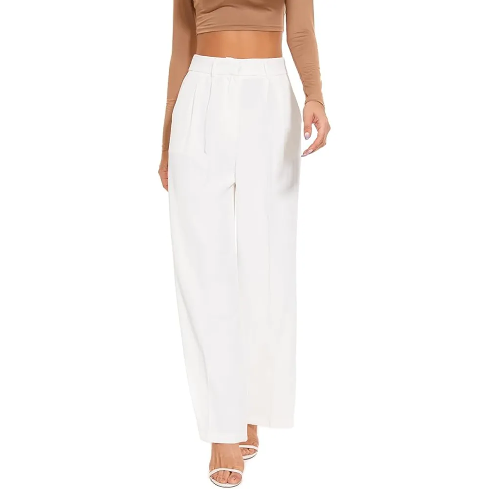 Funyyzo Wide Leg High Waisted Trousers