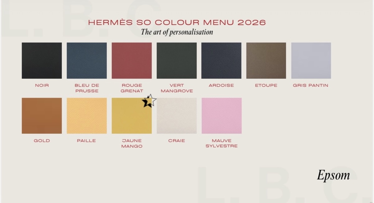 Hermès 2026 Special Order Guide