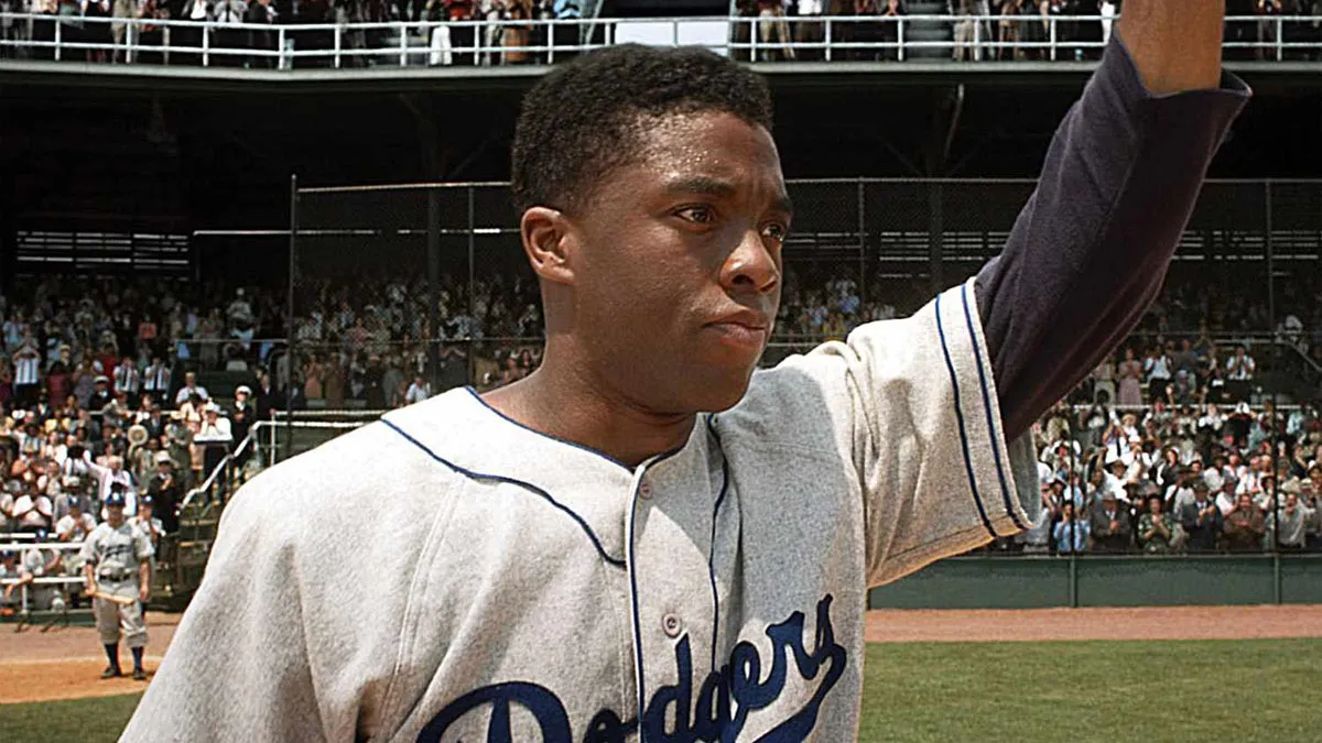 Chadwick Boseman in 42