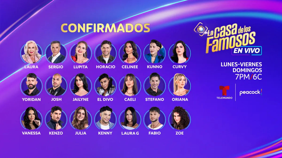 Celebridades confirmadas en 'La Casa de los Famosos 6'.