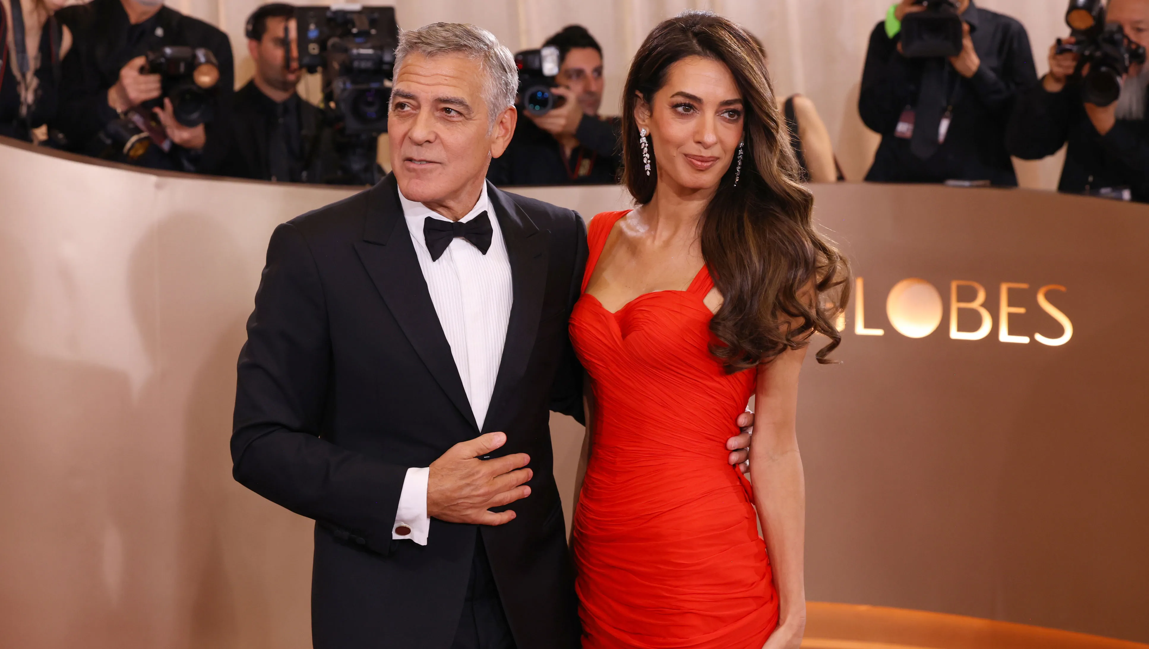 George Clooney and Amal Clooney at the 83rd Annual Golden Globes held at The Beverly Hilton on January 11, 2026 in Beverly Hills, California. (Photo by Jesse Grant/2026GG/Penske Media via Getty Images)
