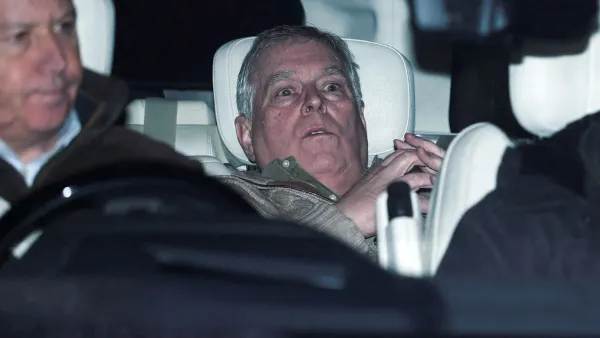 Andrew Mountbatten Windsor Leaves Aylsham Police Station