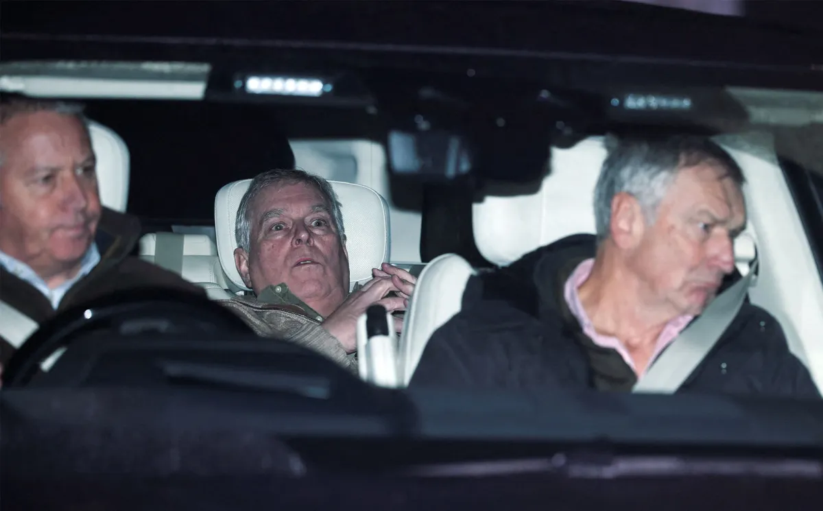 Andrew Mountbatten Windsor Leaves Aylsham Police Station