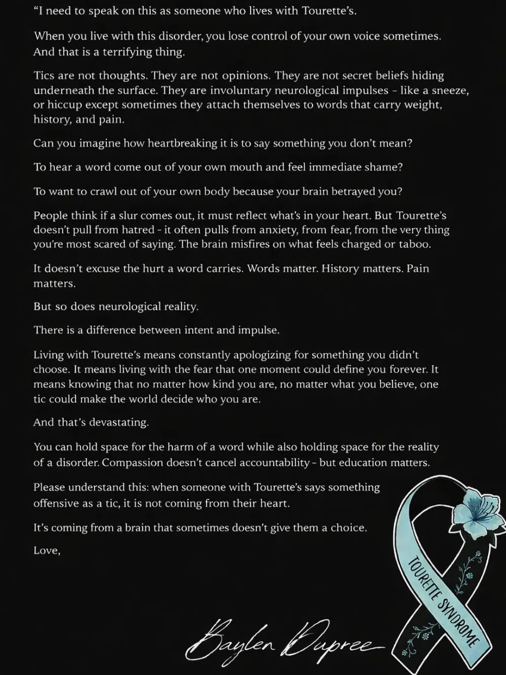 Baylen Dupree Defends John Davidson After BAFTAs Racial Slur