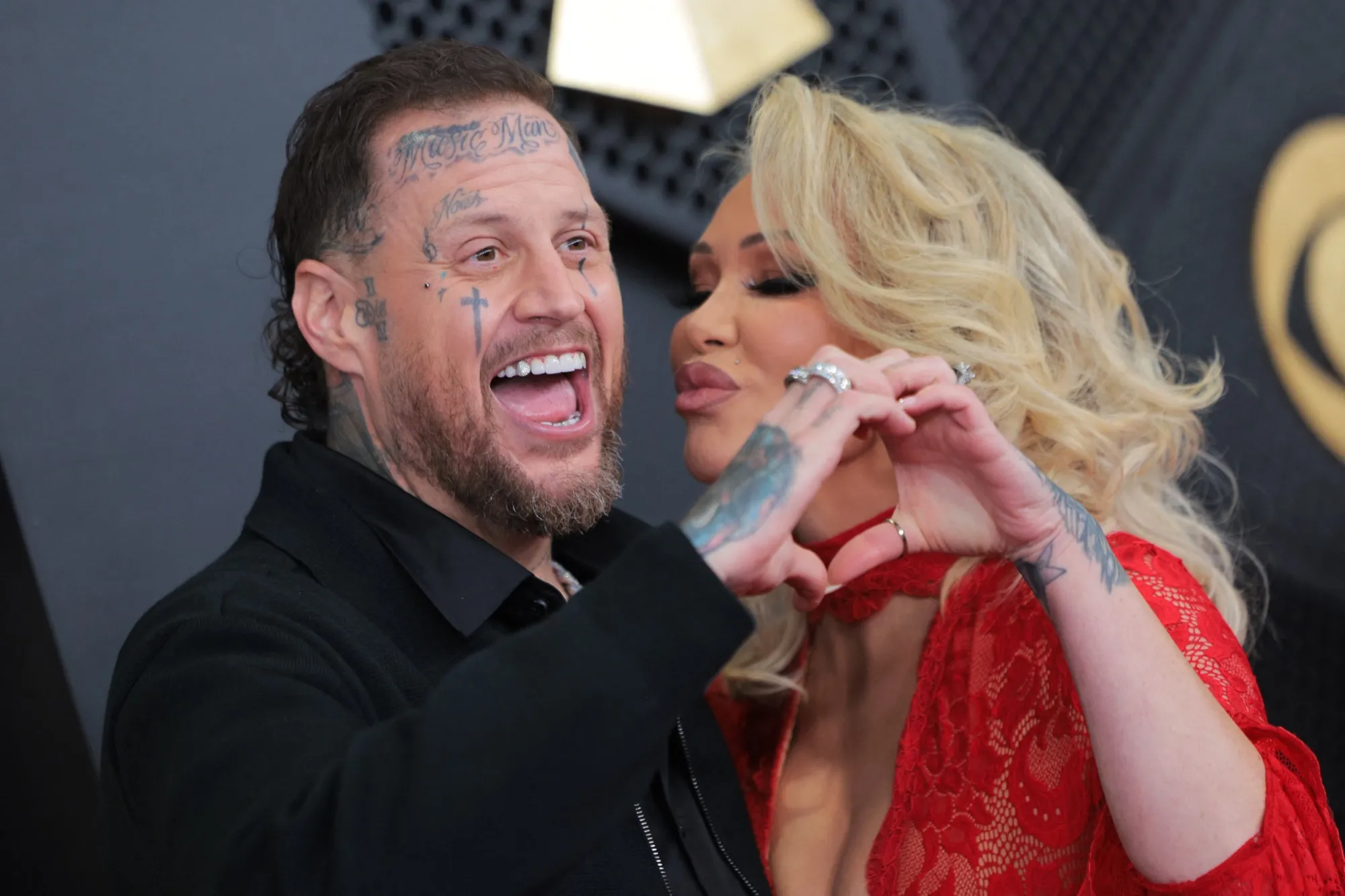 Celebrities Pack on PDA at Grammy Awards Over the Years Jelly Roll and Bunnie XO