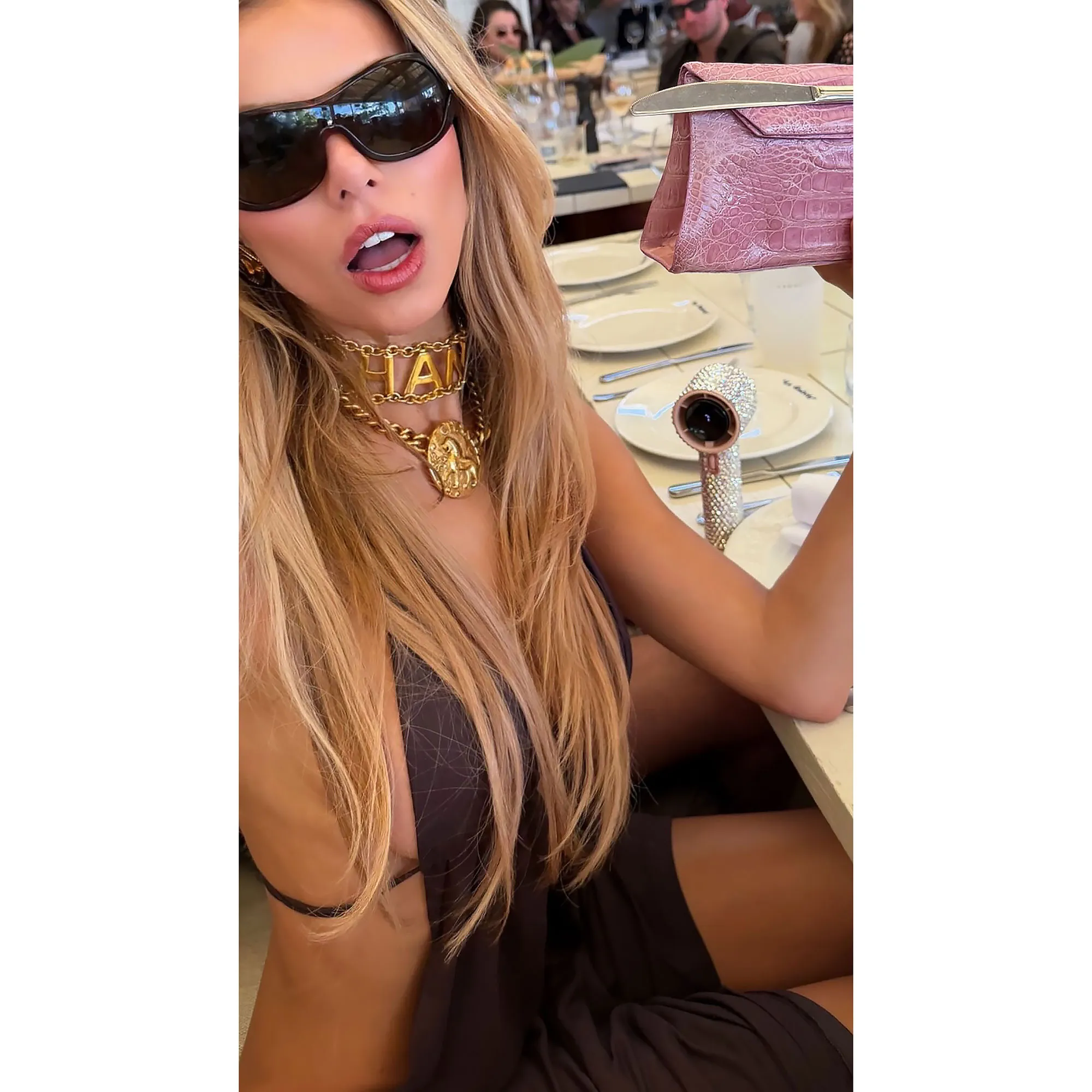 Feature Brooks Nader Parties in Sexy Dress After Suffering Food Poisoning on Flight