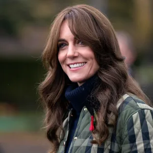 Catherine, Princess of Wales, known as the Duchess of Rothesay when in Scotland, meets farmers at Brodieshill Farm, Moray, Scotland, to learn about efforts being made to better support the mental health and wellbeing of young people on November 02, 2023 in Moray, Scotland. Prince William, Duke of Rothesay and Catherine, Duchess of Rothesay are visiting Scotland to meet organisations supporting rural communities and those working provide mental health support to young people through access to the outdoors and practical learning.