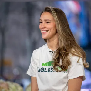 Kylie Kelce denim shirt