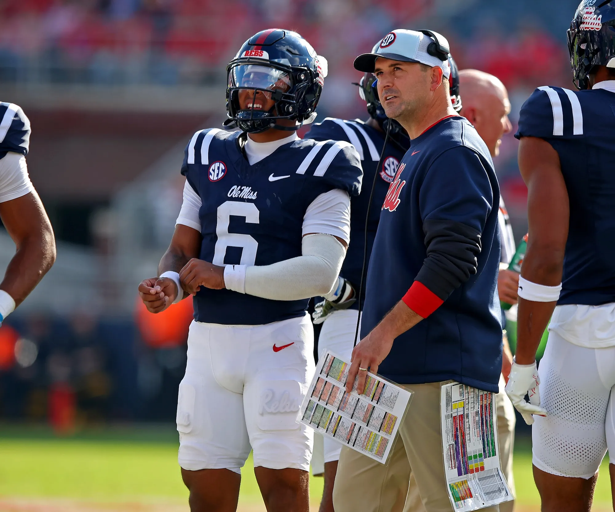 Ole Miss Football Coach Draws Ire for What He Tells His Players With Kids