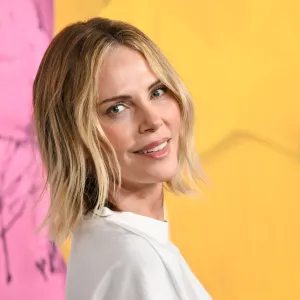 Charlize Theron sweater dress