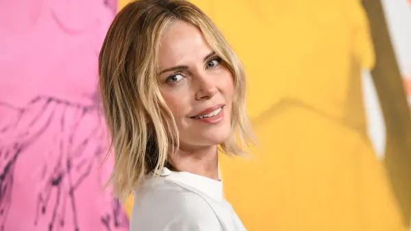 Charlize Theron sweater dress