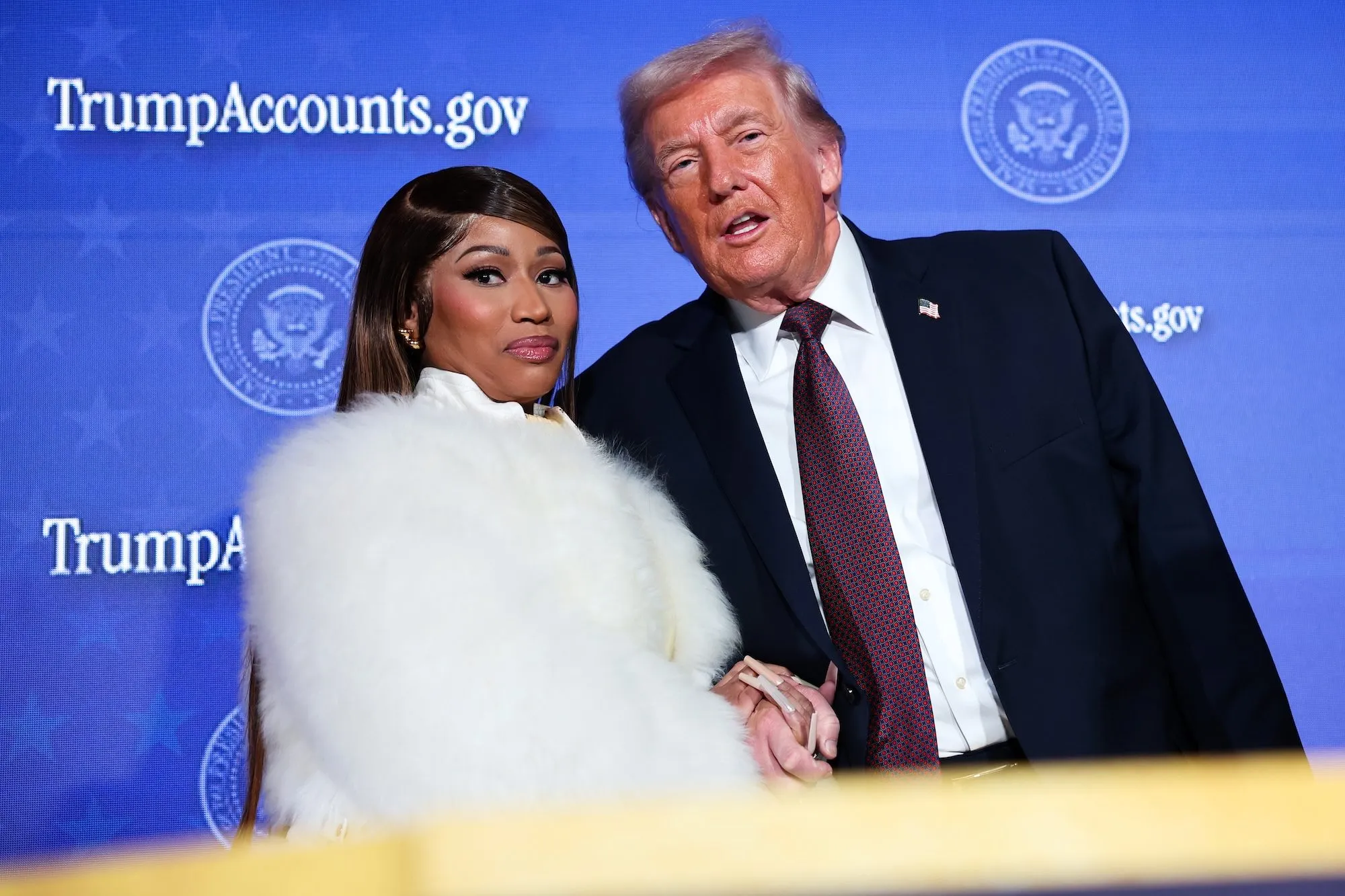 GettyImages-2258679012 Nicki Minaj Receives Signed Bible from Donald Trump