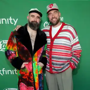 Travis Kelce and Jason Kelce Spice Up a New Heights Party in Funky Looks