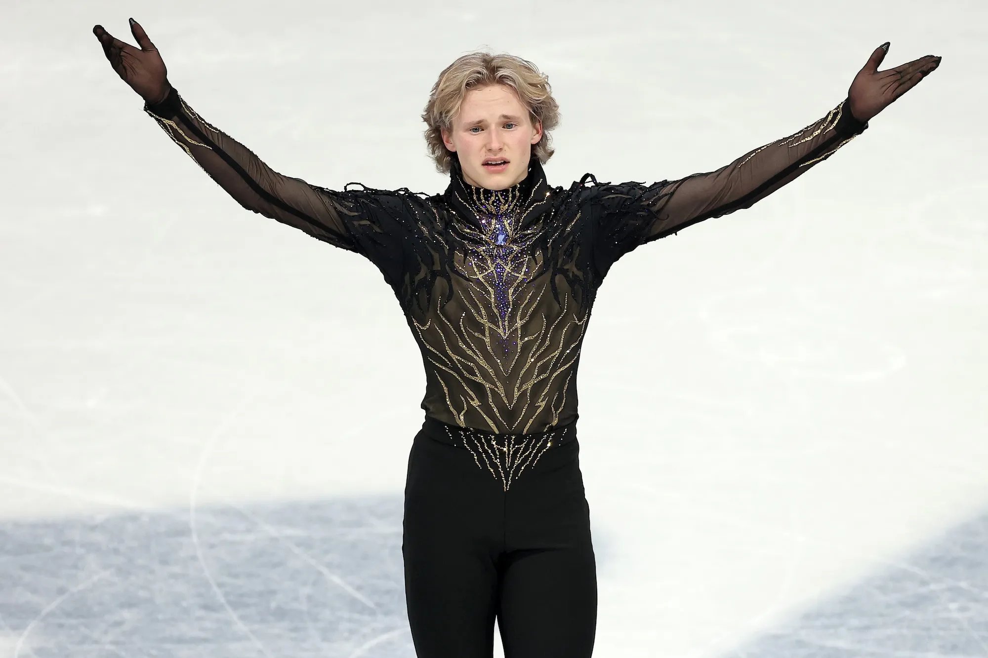 GettyImages-2261517270 Ilia Malinin 'Fighting Invisible Battles on Inside' After Falling at Olympics