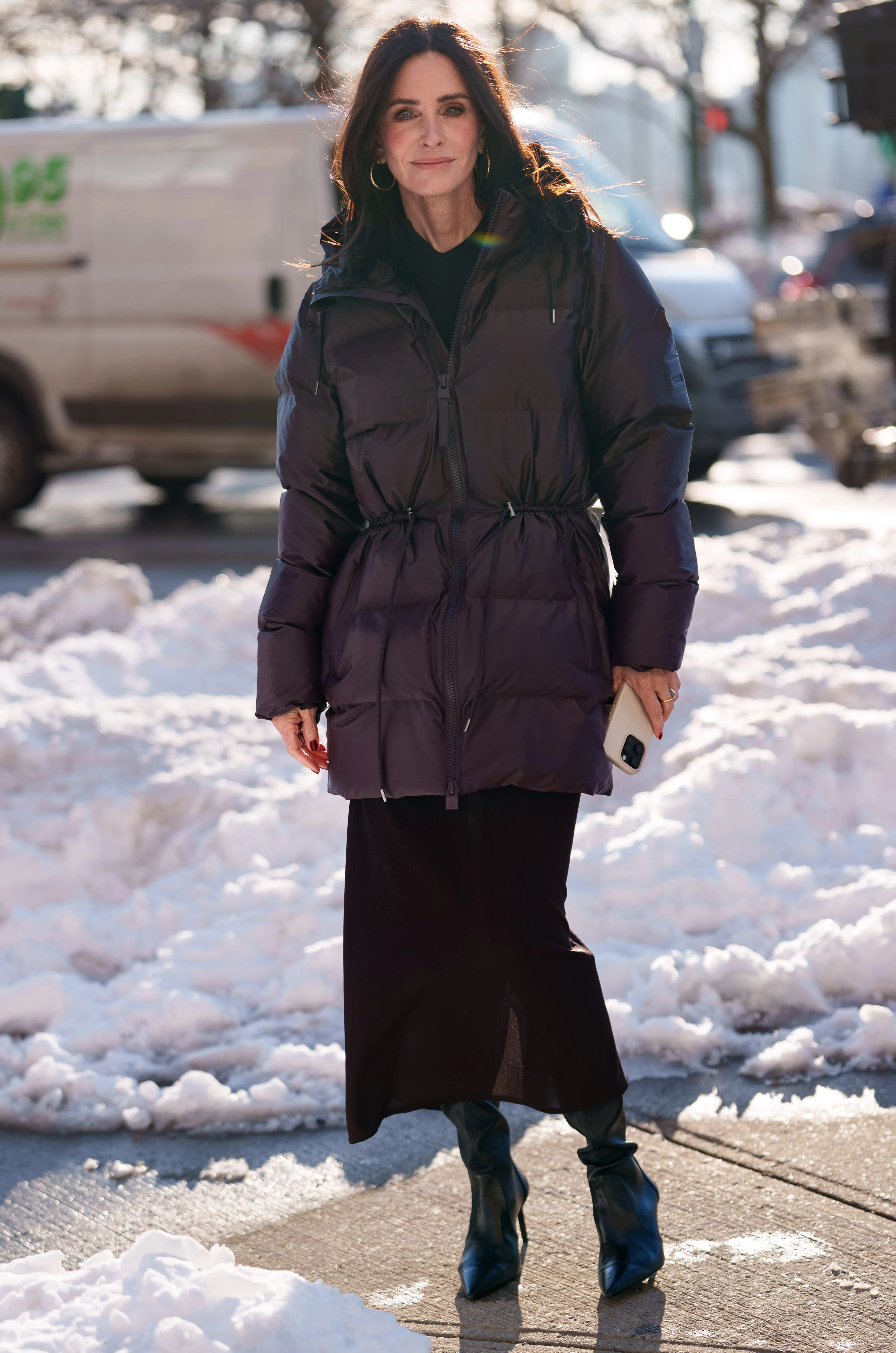 Courteney Cox is seen on February 24, 2026 in New York City.