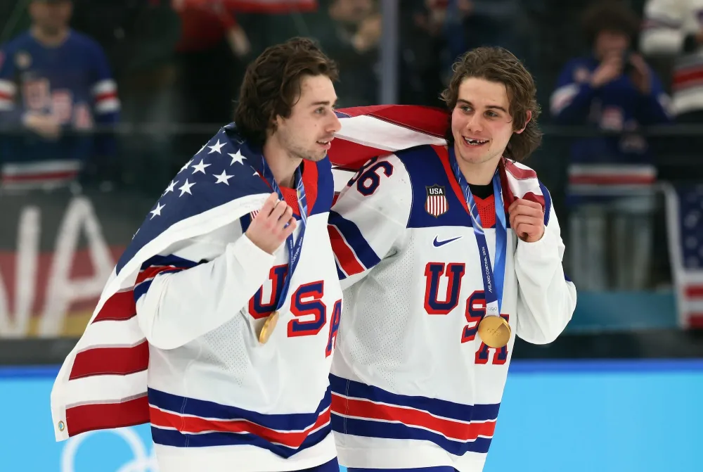 GettyImages-2263490096 Everything Team USAs Men and Womens Hockey Teams Said About Trump Drama jack quinn hughes