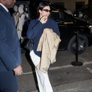 Kendall Jenner is seen during the Milan Fashion Week - Womenswear Fall/Winter 2026/2027 on February 25, 2026 in Milan, Italy.