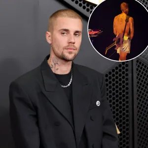 Justin Bieber Debuts New Back Tattoo of Wife Hailey Bieber During Shirtless Grammys 2026 Performance