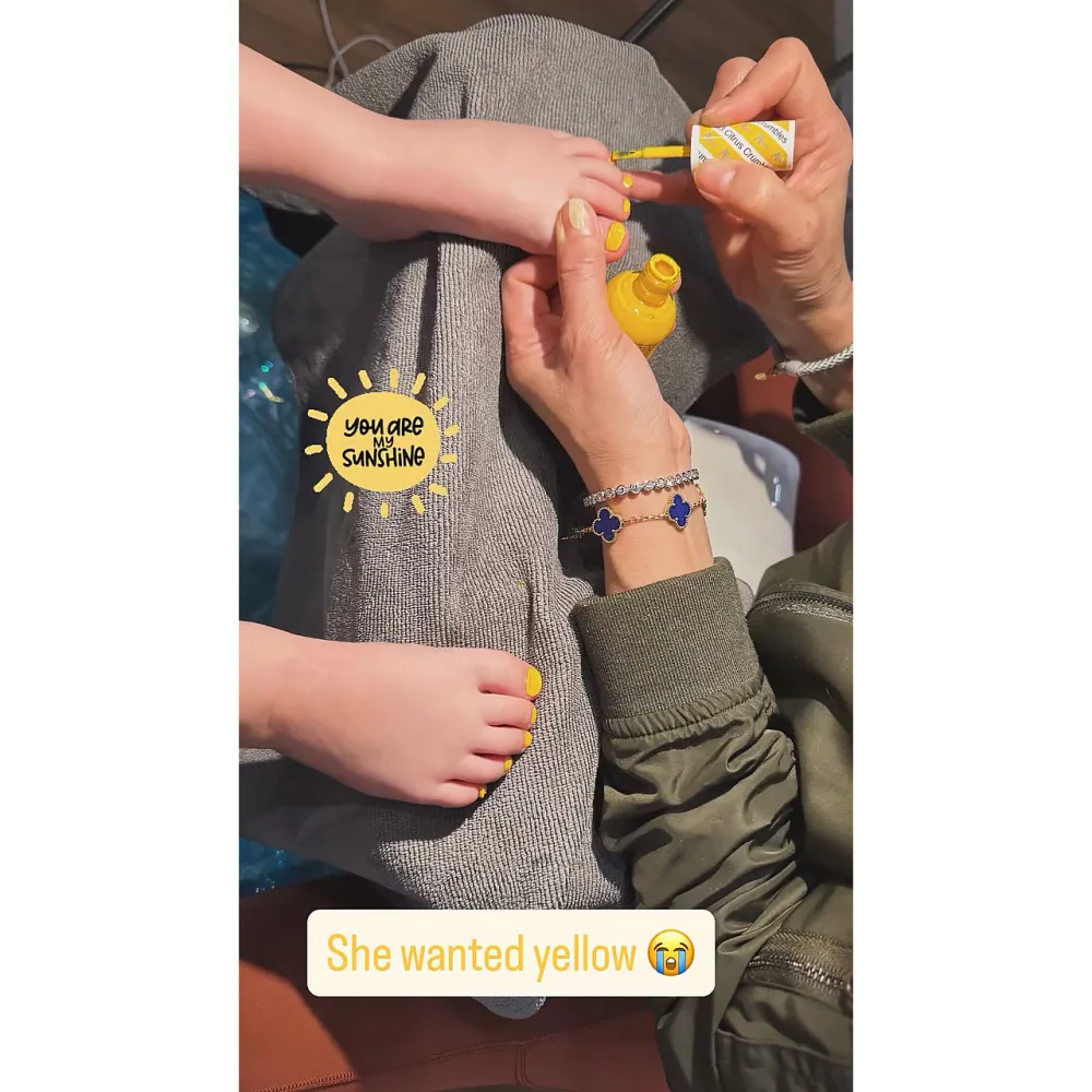 Kaley Cuoco Takes Her Daughter to Get 1st Pedicure 2