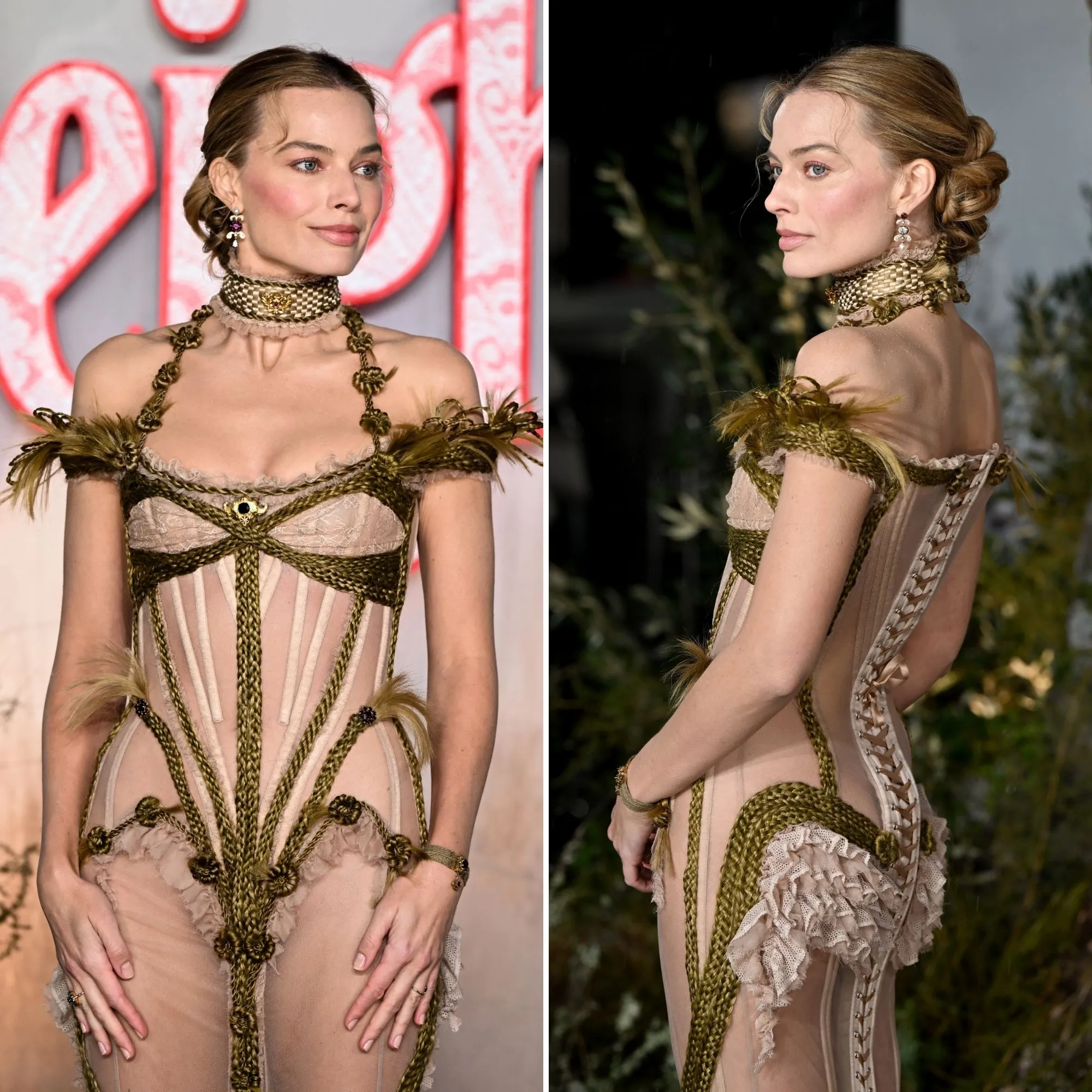 Margot Robbie Drops Jaws in Naked Dress GettyImages-2260101806 GettyImages-2260101845