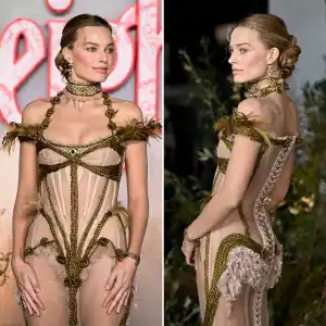 Margot Robbie Drops Jaws in Naked Dress GettyImages-2260101806 GettyImages-2260101845