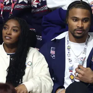 Olympic Legend Simone Biles Spotted at Winter Games in Italy With Husband Jonathan Owens