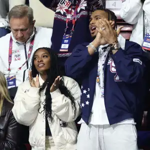 Olympic Legend Simone Biles Spotted at Winter Games in Italy With Husband Jonathan Owens Inline