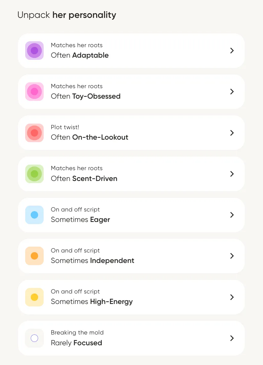 Poppy Personality Results - Embark