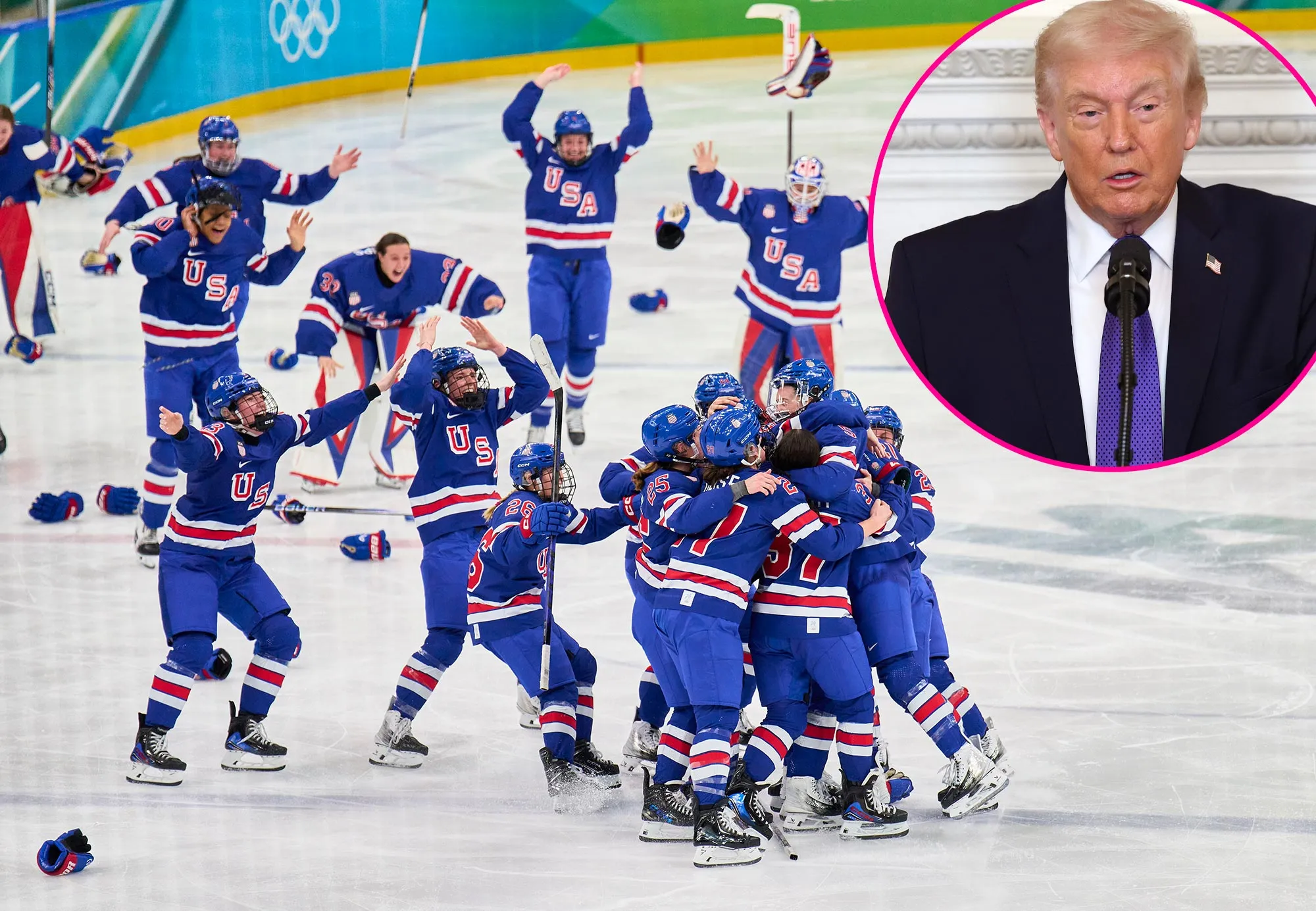 President Trump Shades Team USA Womens Hockey Team in Call With Mens Team in Locker Room