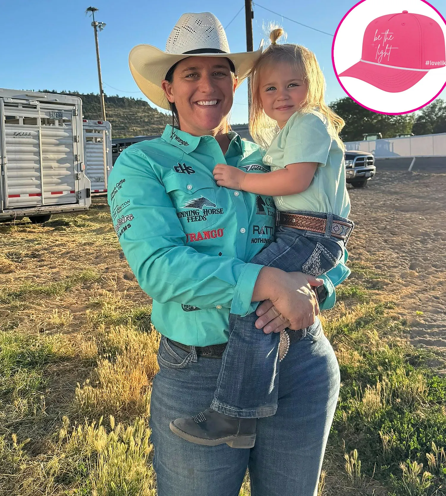 Promo Rodeo Champion Kelsie Domer Daughter Oaklynn Honored With Be The Light Memorial Hats