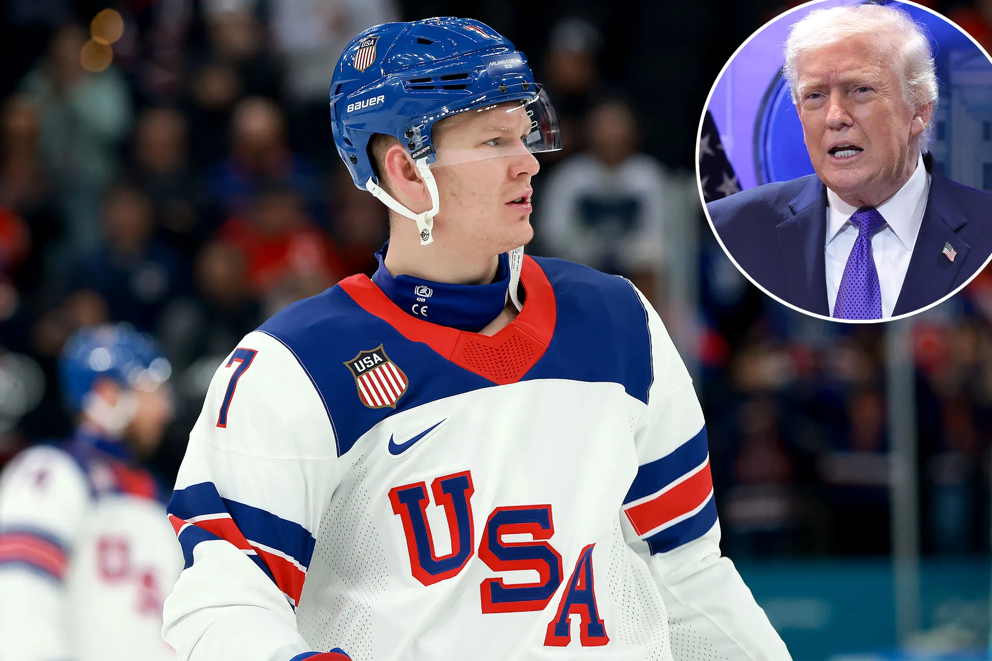 Promo Team USA Brady Tkachuk Criticizes White House for Releasing AI Video of Him Trashing Canada