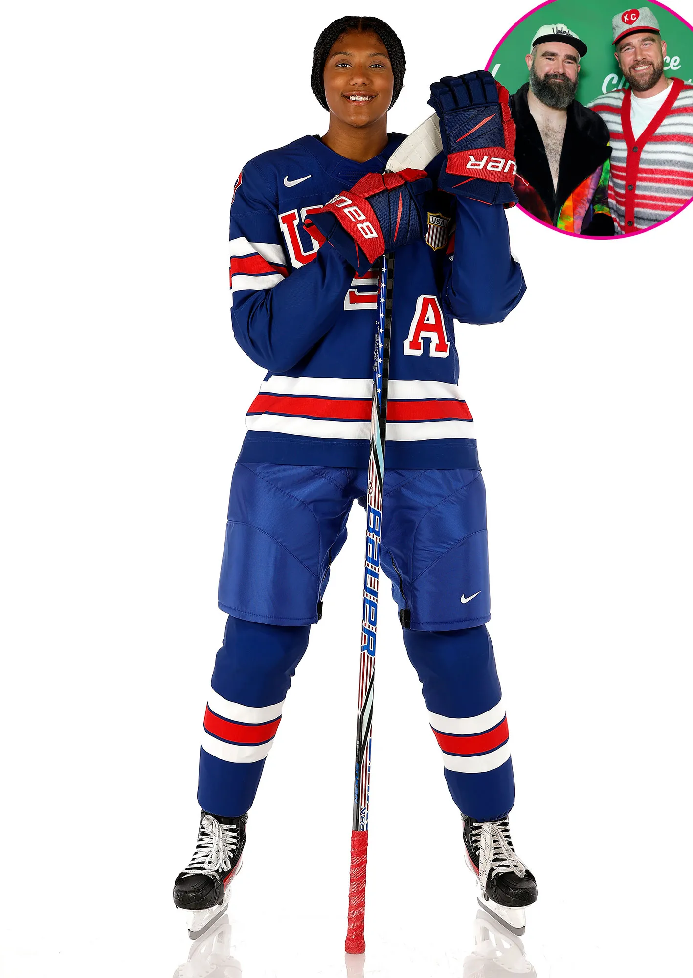 Promo Team USA Hockey Star Laila Edwards Reveals DMs From Travis and Jason Kelce