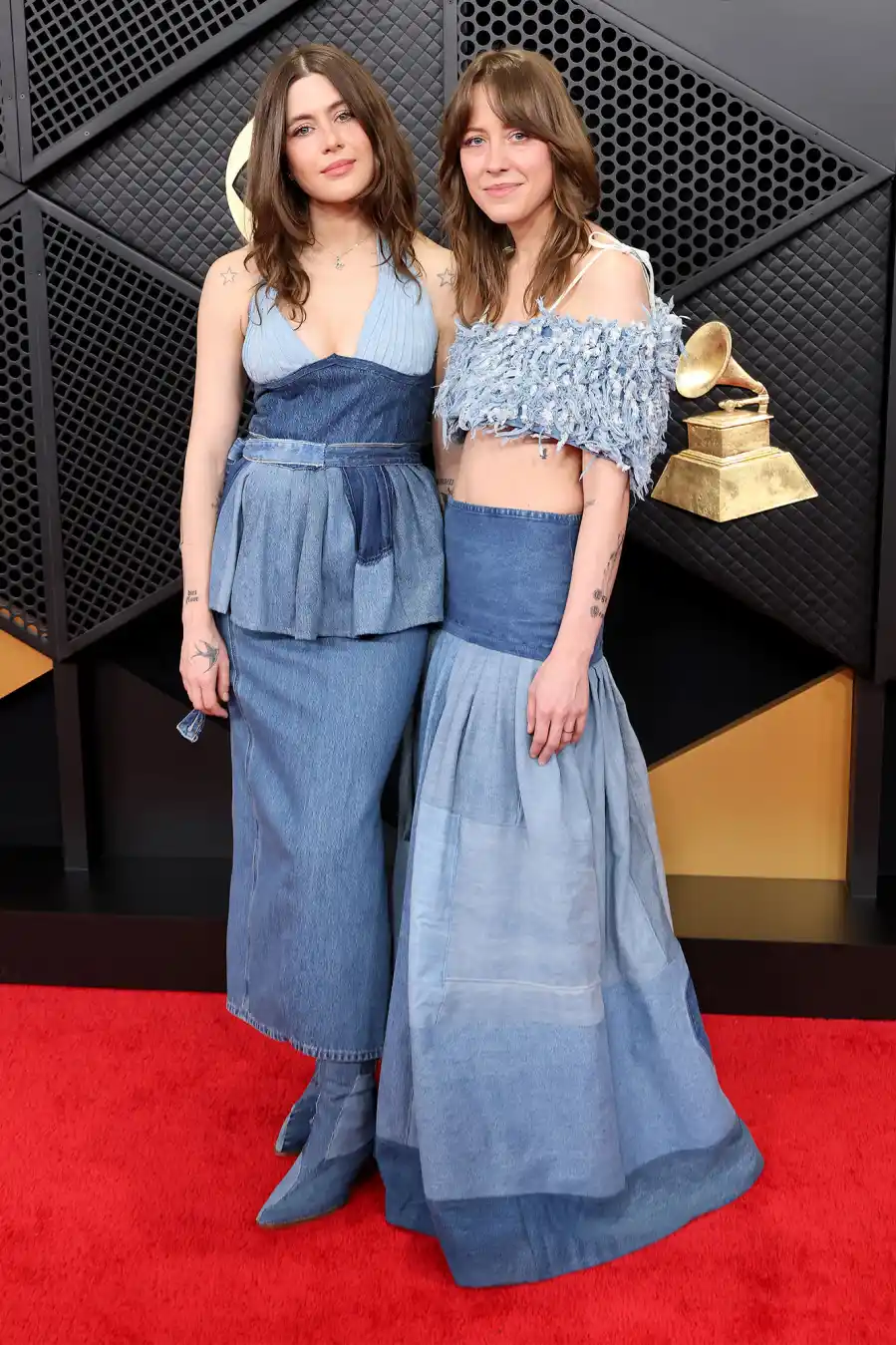 Rebecca Lovell and Megan Lovell Red Carpet Arrival 2026 Grammy Awards
