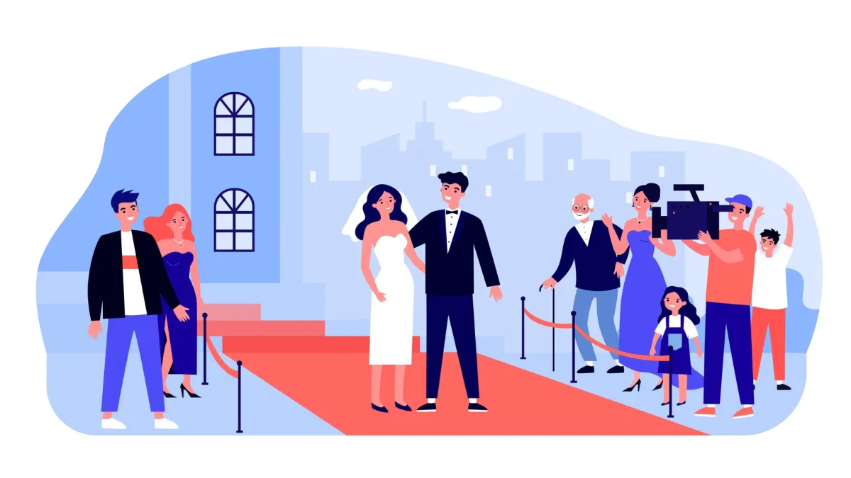 stock image of wedding representing planning using a wedding website