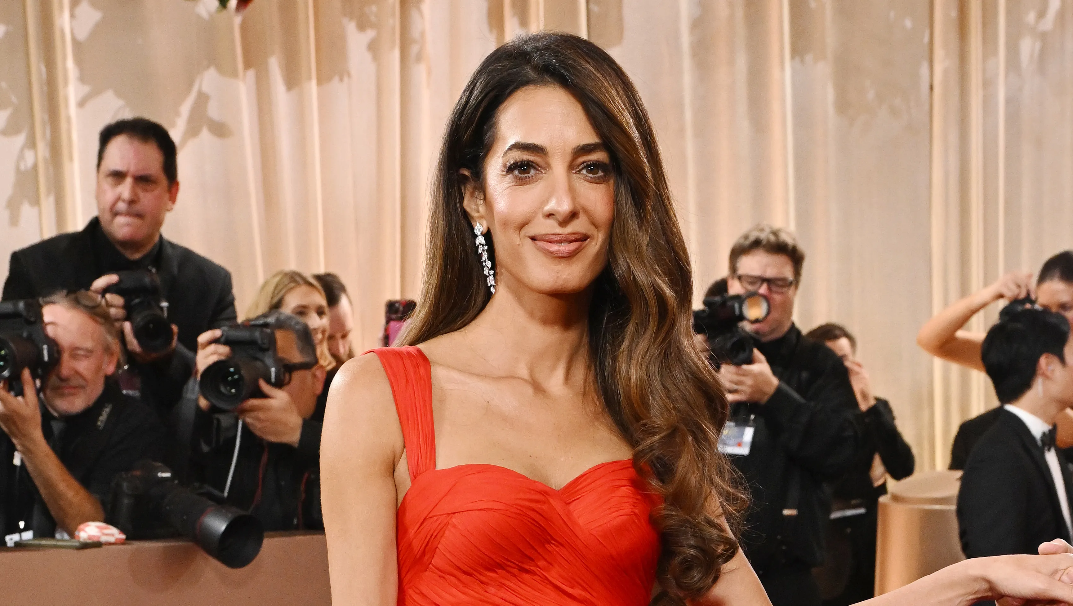 Amal Clooney at the 83rd Annual Golden Globes held at The Beverly Hilton on January 11, 2026 in Beverly Hills, California. (Photo by Gilbert Flores/2026GG/Penske Media via Getty Images)