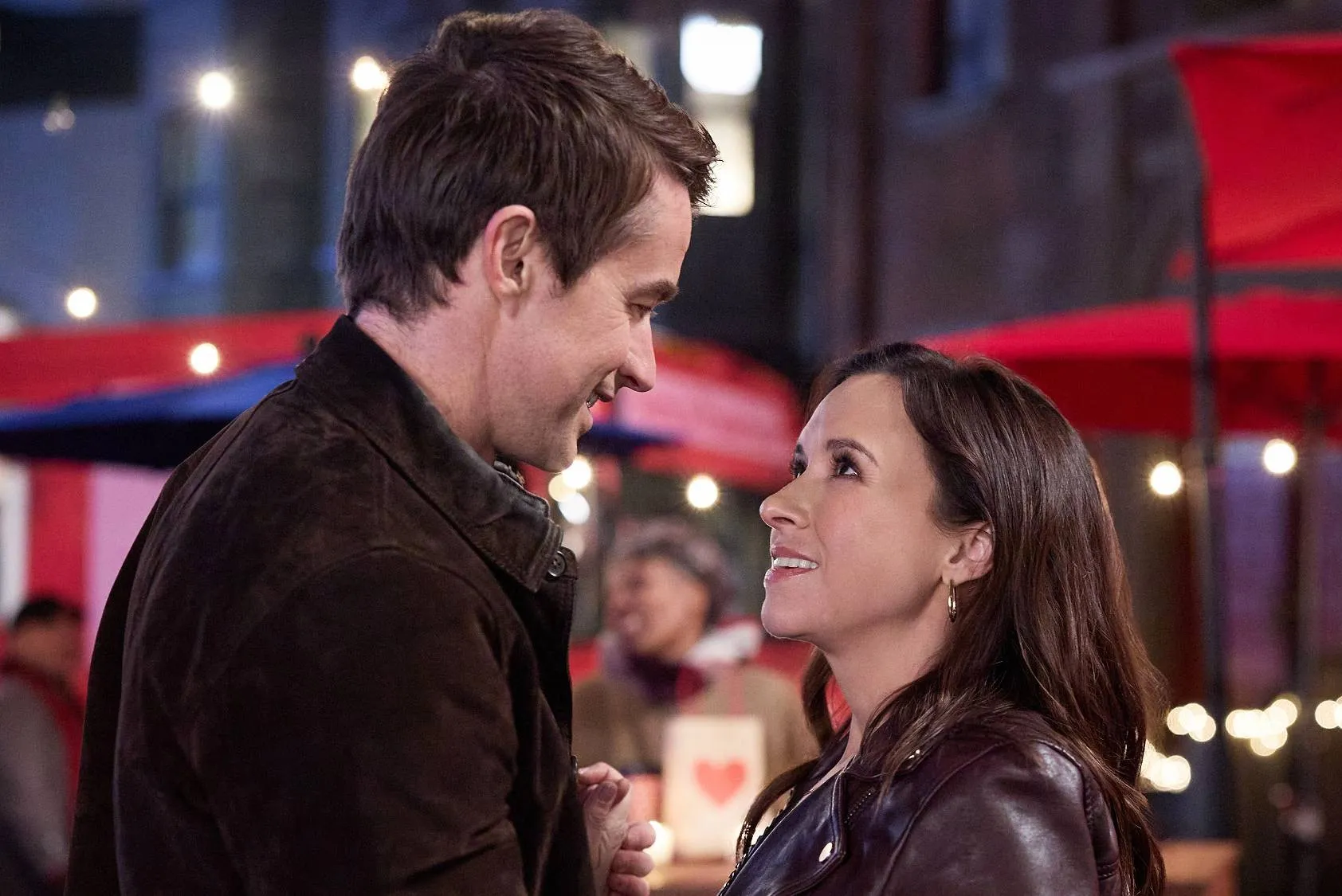 Robert Buckley and Lacey Chabert in An Unexpected Valentine