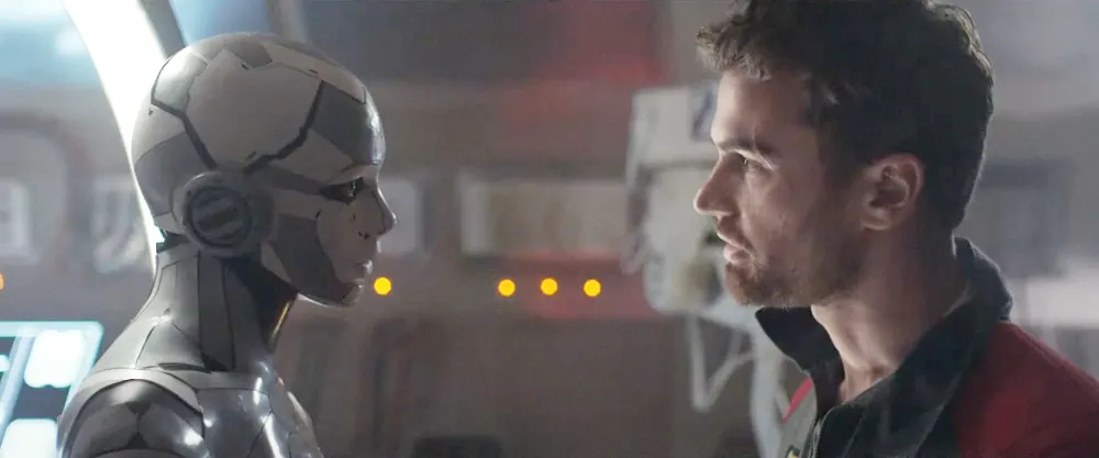 Stacy Martin and Theo James in Archive