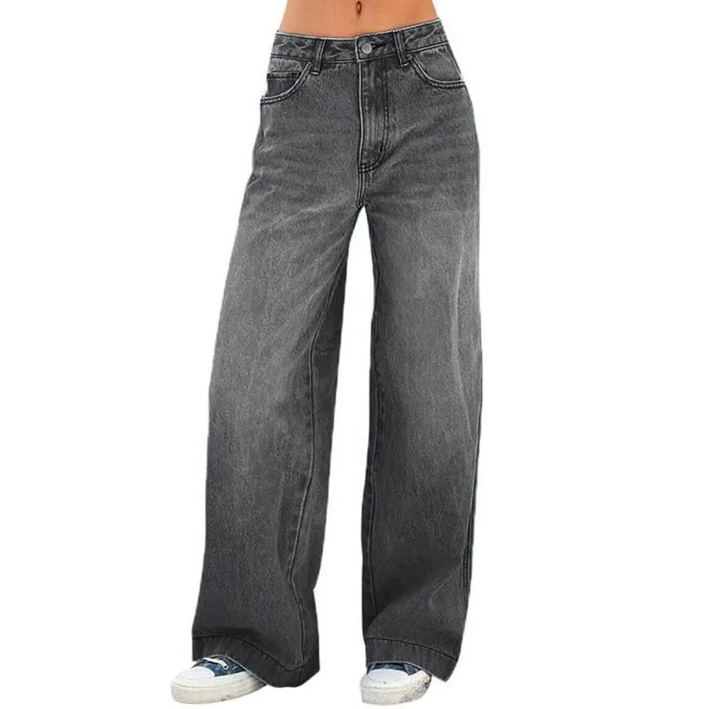 Emmiol Wide Leg Mid Waist Jeans