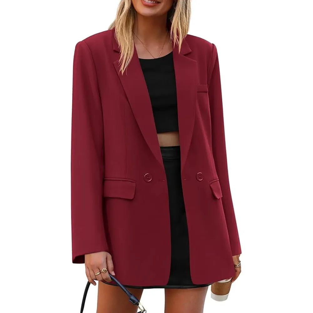 Prettygarden Long Sleeve Lapel Blazer