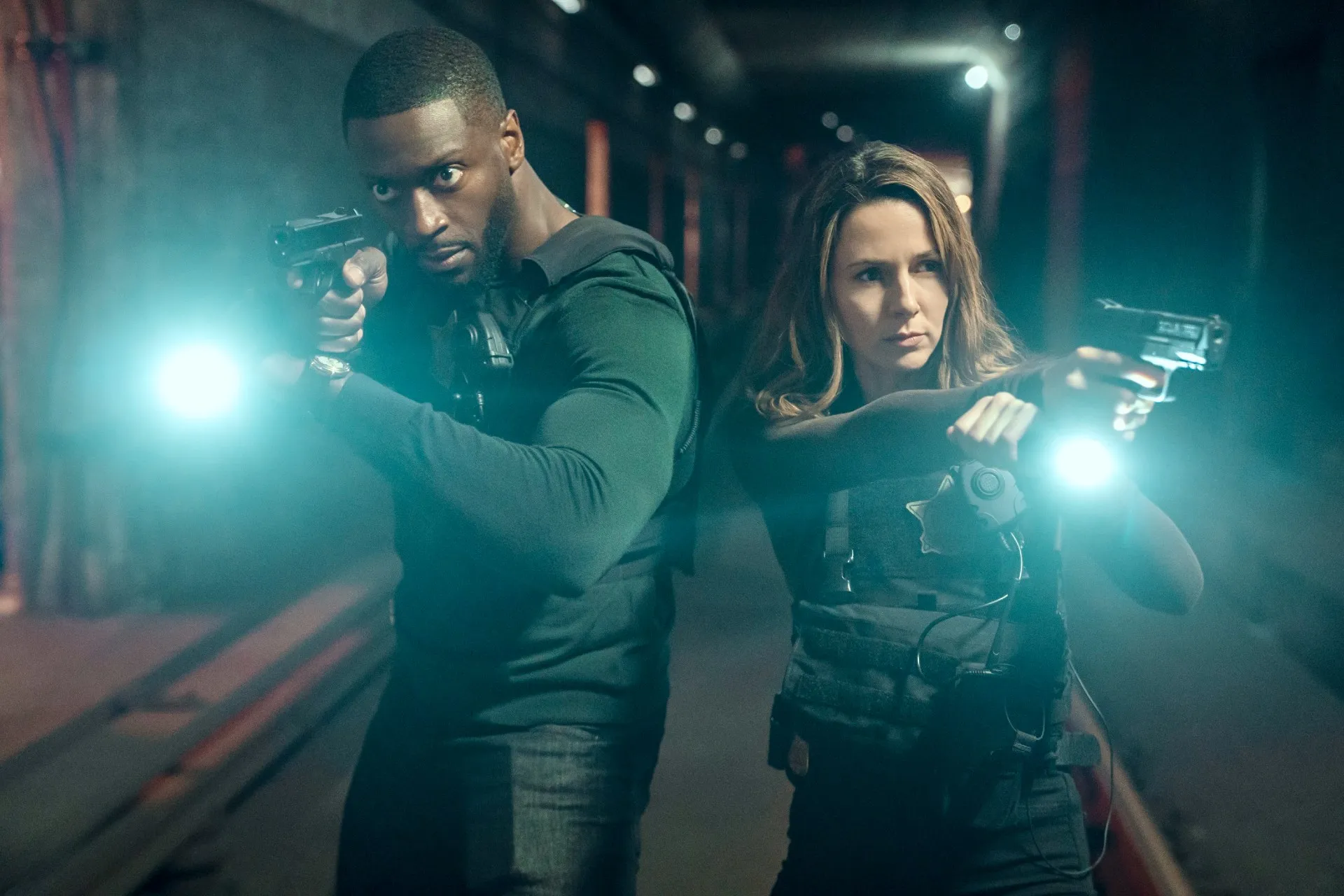 Aldis Hodge and Alona Tal in Cross season 2