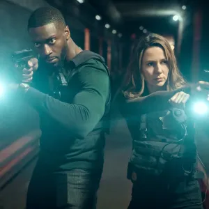 Aldis Hodge and Alona Tal in Cross season 2