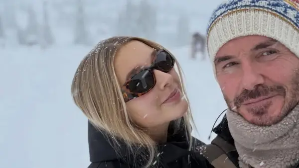 David Beckham Shares Sweet Moment Skiing With Daughter Harper Amid Family Feud With Son Brooklyn