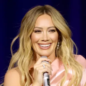 LAS VEGAS, NEVADA - FEBRUARY 14: (Exclusive Coverage) Hilary Duff performs onstage at Voltaire at The Venetian Resort Las Vegas on February 14, 2026 in Las Vegas, Nevada. (Photo by Kevin Mazur/Getty Images for HD)