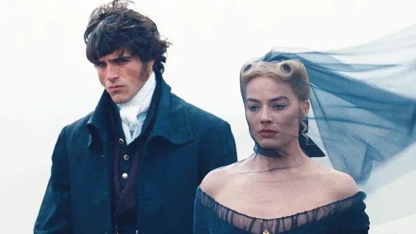 Jacob Elordi and Margot Robbie in Wuthering Heights