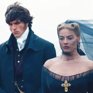 Jacob Elordi and Margot Robbie in Wuthering Heights